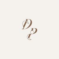 Luxury and Elegant DP wedding concept design ideas initial monogram logo letter vector