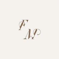 Luxury and Elegant FM wedding concept design ideas initial monogram logo letter vector