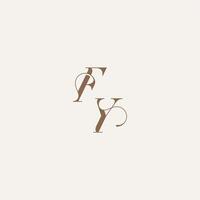 Luxury and Elegant FY wedding concept design ideas initial monogram logo letter vector