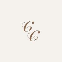 Luxury and Elegant initial monogram logo letter wedding concept design ideas GG vector