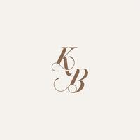 Luxury and Elegant initial monogram logo letter wedding concept design ideas KB vector