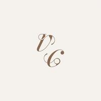 wedding concept design ideas VG initial monogram logo letter Luxury and Elegant vector