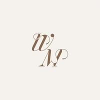 wedding concept design ideas WM initial monogram logo letter Luxury and Elegant vector