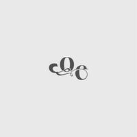 beauty monogram initial logo simple and minimalism OE Classy black fashion letter vector