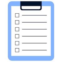 checklist blank. clipboard checklist blank isolated on white background illustration. vector