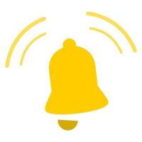 New message notification icon. Orange notification bell icon illustration. vector