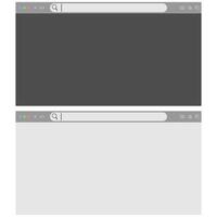 browser window mockup. website template frame. Empty browser window on white background. web-page, web-page, web site computer screen mock up. pc, laptop vector