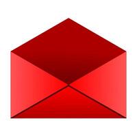 Opened envelope isolated on white background. vector