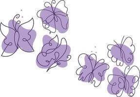 Butterfly Line Art vector
