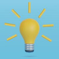 The light bulb is full of ideas and creative thinking, analytical thinking for processing vector