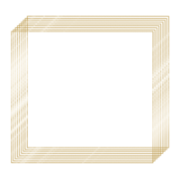 Gold square frame on a transparent background png