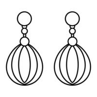 A pair of earrings silhouette design vector