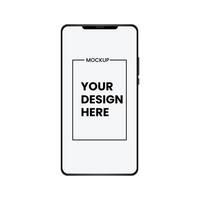 Realistic mobile phone frame only mockup, template. Isolated stock illustration vector