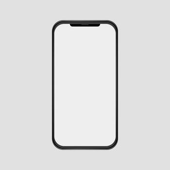 Realistic mobile phone frame only mockup, template. Isolated stock illustration vector