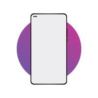 Realistic mobile phone frame only mockup, template. Isolated stock illustration vector