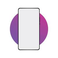 Realistic mobile phone frame only mockup, template. Isolated stock illustration vector