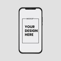 Realistic mobile phone frame only mockup, template. Isolated stock illustration vector