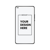 Realistic mobile phone frame only mockup, template. Isolated stock illustration vector