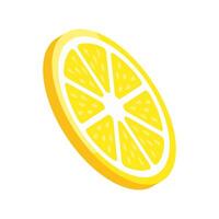Lemon yellow sliced lemon slices illustration citrus fruit slices Fresh lemon citrus fruit vector