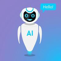 Chat Bot neural network, AI servers and robots technology, artificial bot mind and intelligent robotic building. Customer support service vector