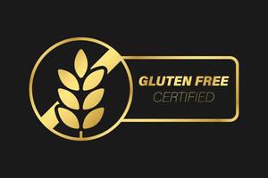 Gluten free label or gluten free stamp isolated in flat style. Gluten free label for product packaging design element. Simple gluten free stamp for packaging design element vector