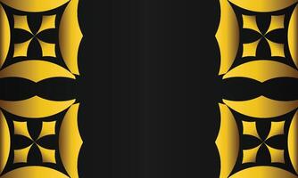 luxury black background with abstract golden geometric shape vector