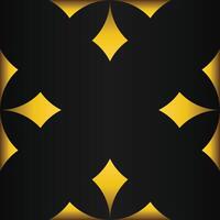 black background with abstract golden floral shape vector