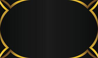 luxury black background with abstract golden geometric shape vector