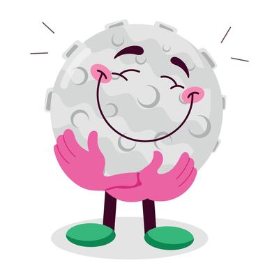 WebA comic style emoji giving a cute hug with smiling face