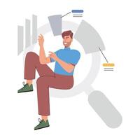 WebA flat style illustration of researcher vector