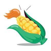 WebA flat sticker of corn vector