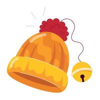 WebA flat style sticker of beanie vector