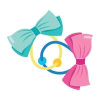 WebA flat style sticker of bow bands vector