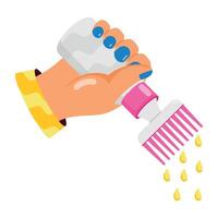 WebA comic style icon of root comb vector