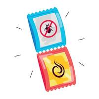 WeA flat style sticker of lice shampoo b vector