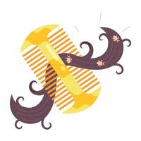 WebA flat style sticker of lice comb vector