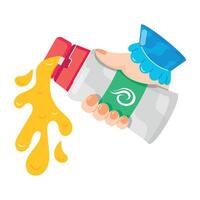 WebA flat style sticker of shampoo vector