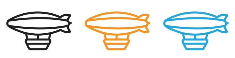 Airship icon logo set collection for web app ui vector