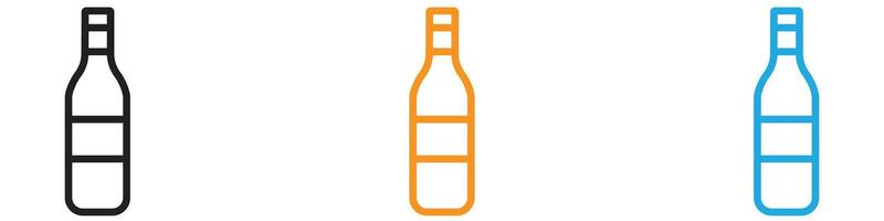 Bottle icon logo set collection for web app ui vector