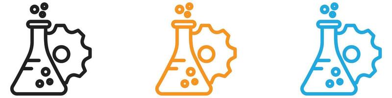 Biomedical engineer icon logo set collection for web app ui vector