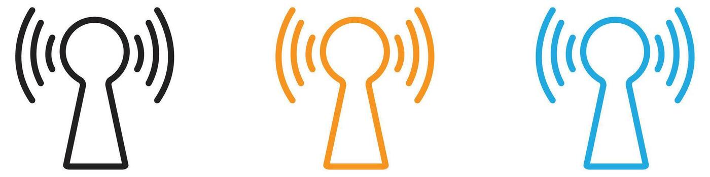 transmitir icono logo conjunto colección para web aplicación ui vector