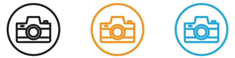 Camera icon logo set collection for web app ui vector