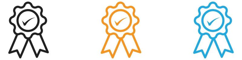certificate icon set vector