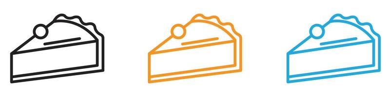 Cheesecake icon logo set collection for web app ui vector