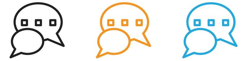 Chat icon logo set collection for web app ui vector