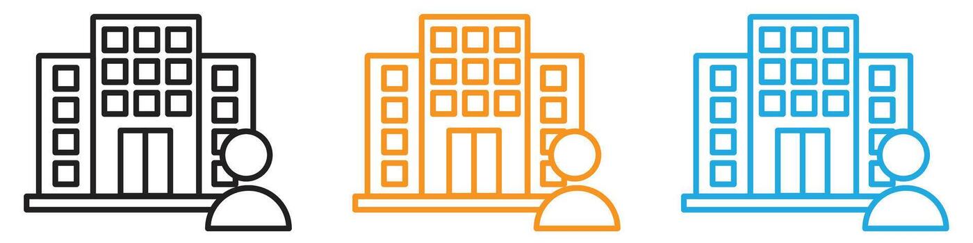 empresa icono logo conjunto colección para web aplicación ui vector