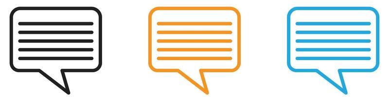Comment icon logo set collection for web app ui vector