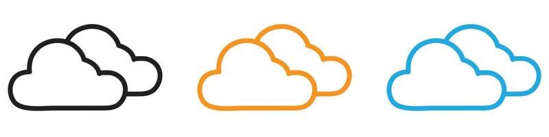 Cloud icon logo set collection for web app ui vector