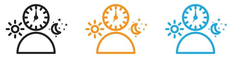 Circadian rhythms icon logo set collection for web app ui vector