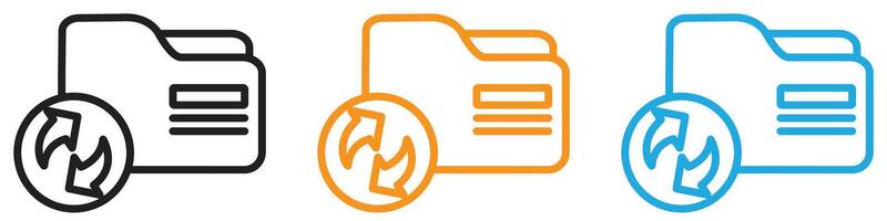 data recovery icon set vector
